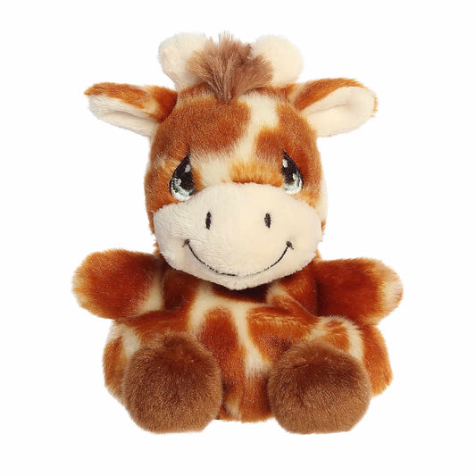 Palm Pals Raffie Giraffe 5-inch plush soft toy, a spotted giraffe with signature Precious Moments teardrop eyes.