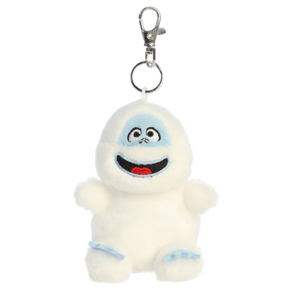 Palm Pals Bumble the Abominable Snow Monster clip-on keychain plush toy from Rudolph the Red-Nosed Reindeer with a metal clip.