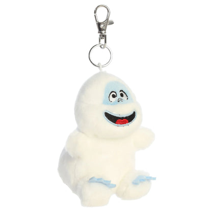 Palm Pals Bumble the Abominable Snow Monster clip-on keychain plush toy from Rudolph the Red-Nosed Reindeer with a metal clip.