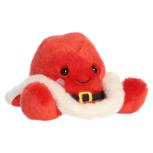 Palm Pals Santa Cowboy Hat 5-inch red plush cowboy hat with fluffy white trim and a black belt with a gold buckle detail.