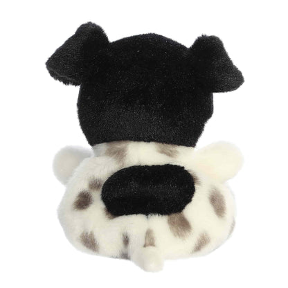 Back view of Palm Pals Snorkles Black and White Dog Plush