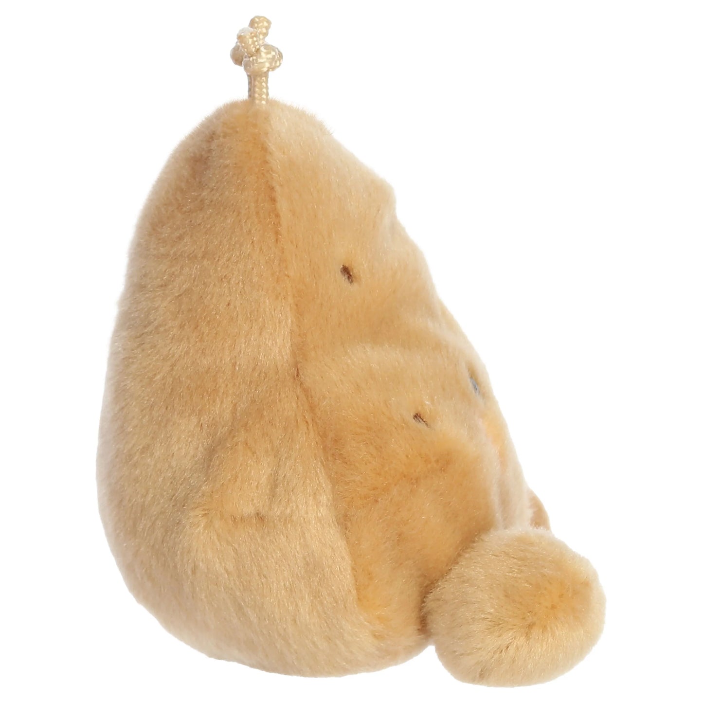 Palm Pals Spudrick Potato plush toy with a warm beige body, rosy cheeks, and a swirled tuft