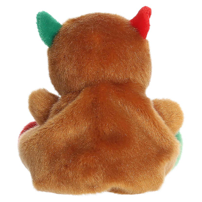 Palm Pals Syd Holiday Capybara 4-inch brown plush with red and green ears, red and green feet, and an embroidered red nose.