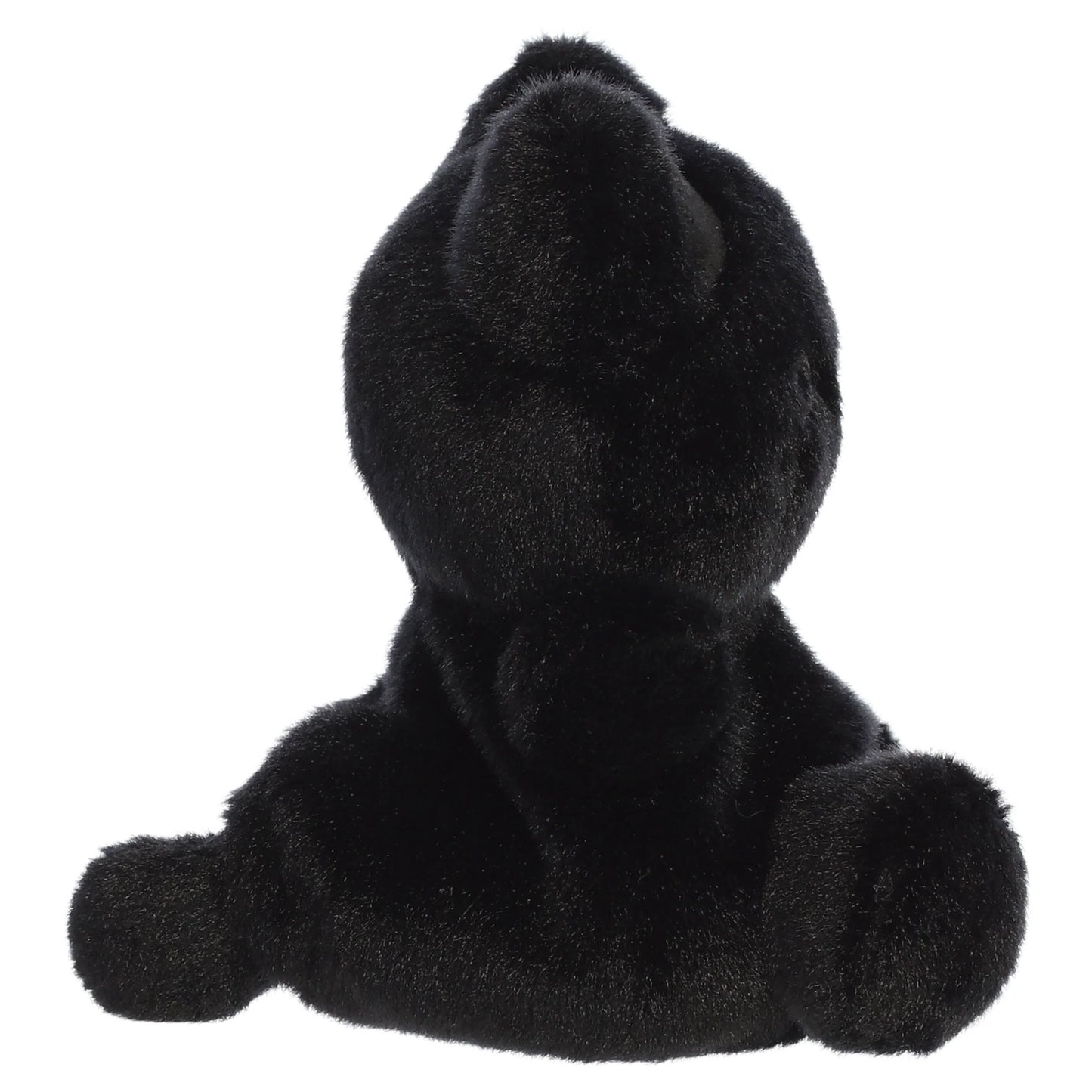 Palm Pals Tasty Peach Sesame Black Out Meowchi plush toy with an all-black monochromatic body and embroidered face