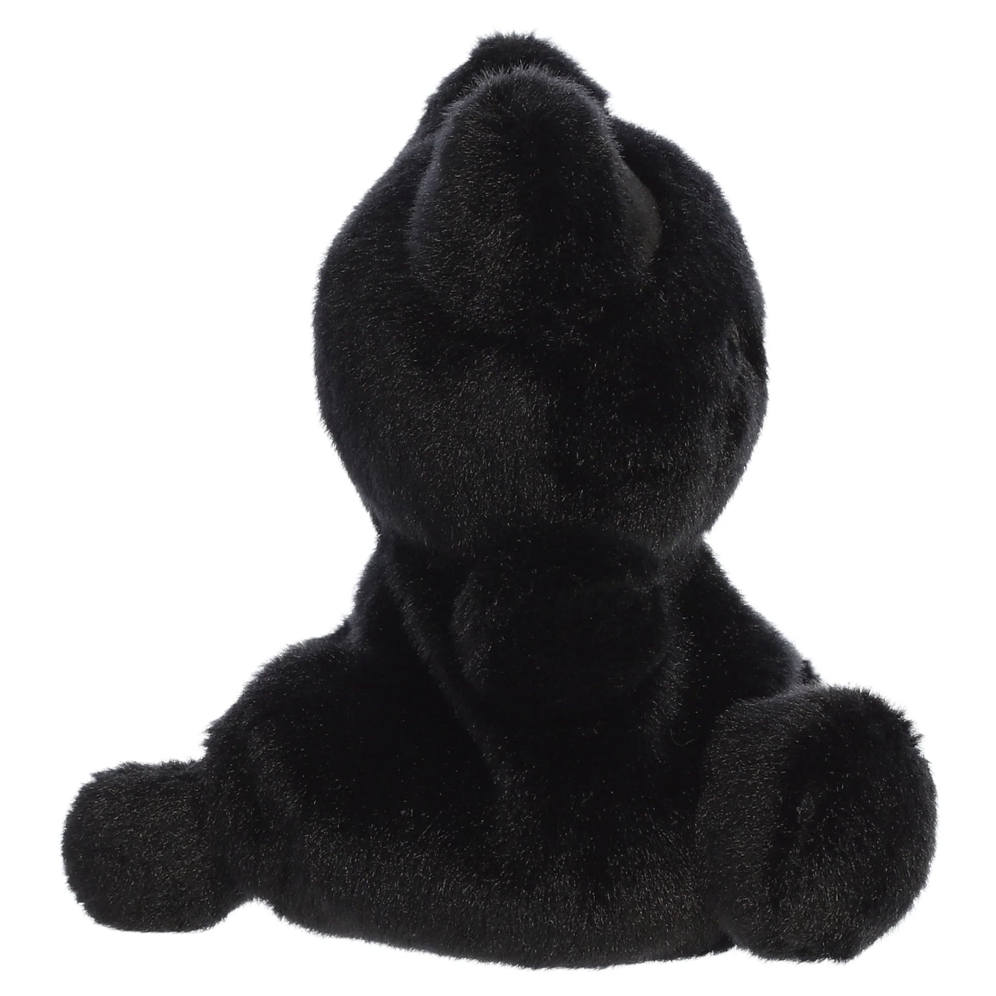 Palm Pals Tasty Peach Sesame Black Out Meowchi plush toy with an all-black monochromatic body and embroidered face