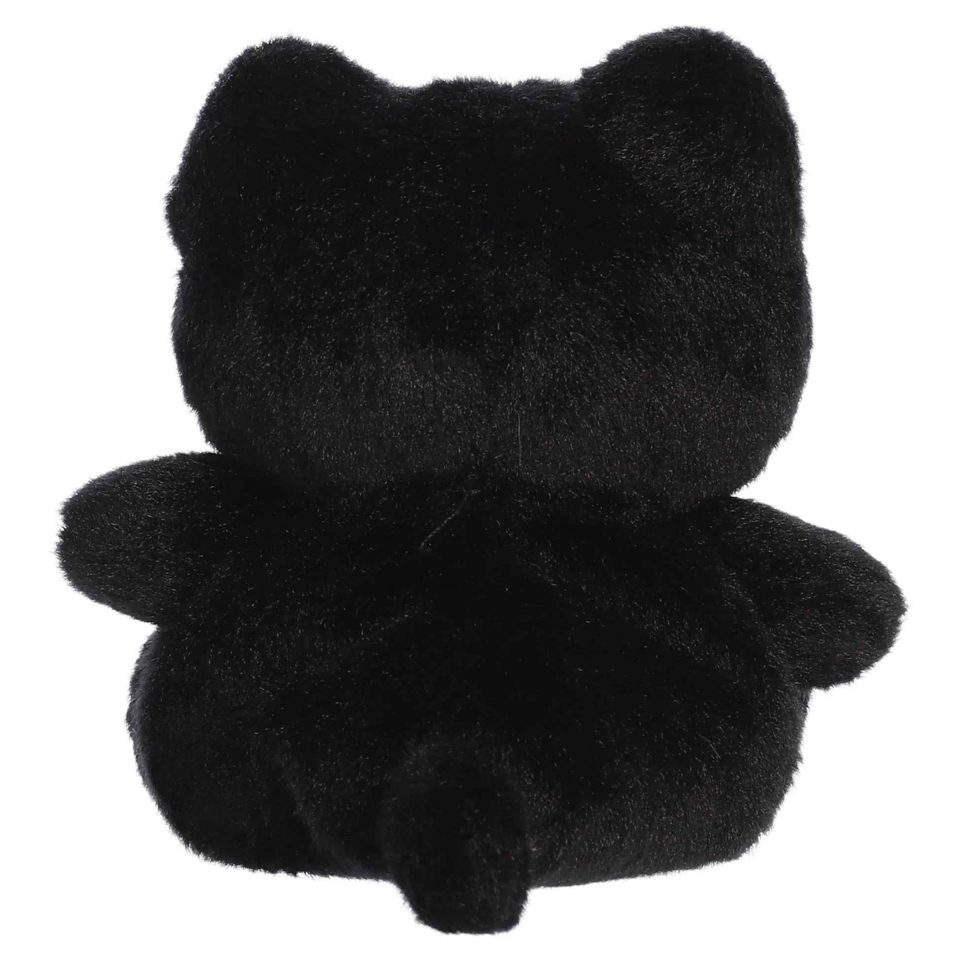 Palm Pals Tasty Peach Taro Black Out Meowchi plush toy with a black body, taro-purple wink, and matching inner ears
