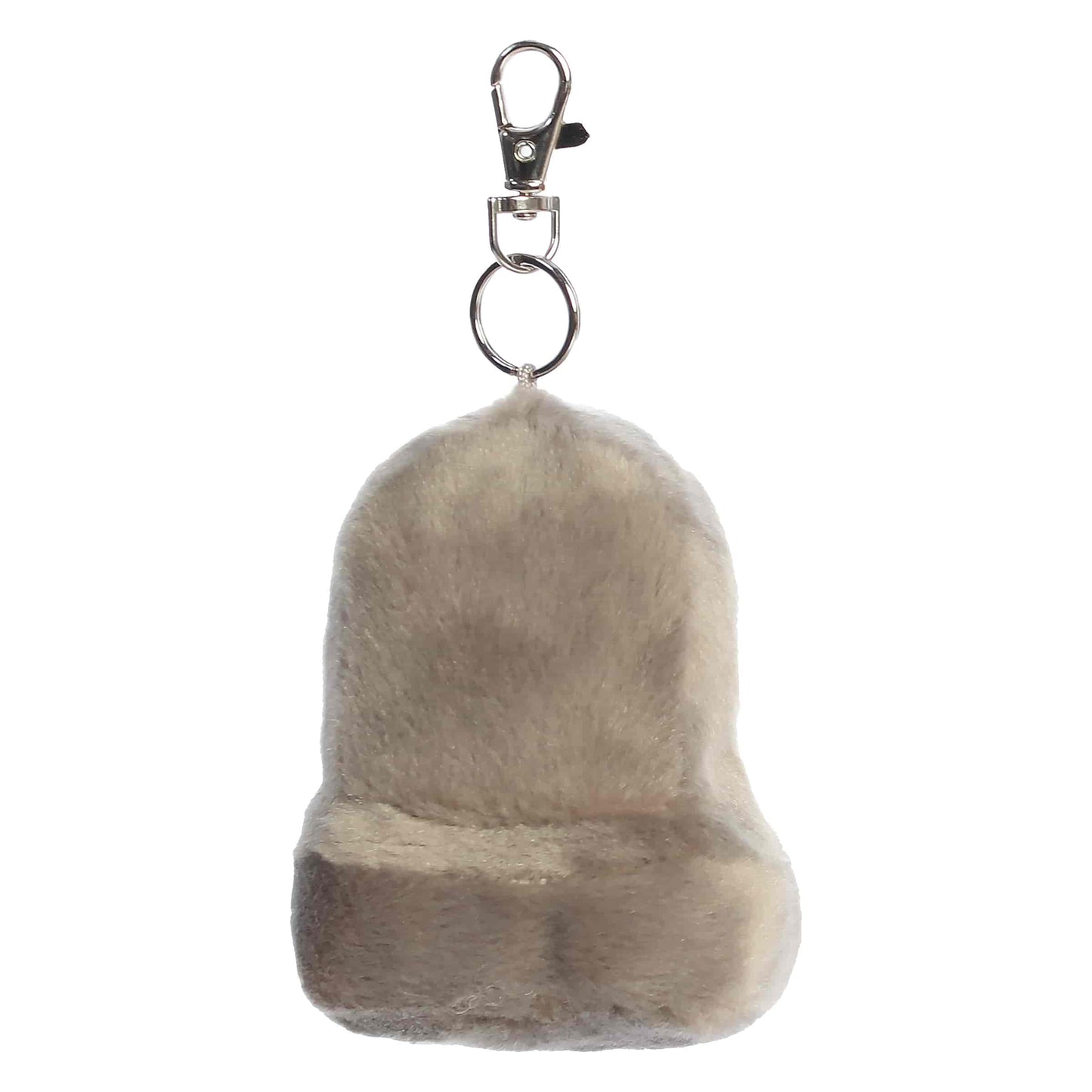 Palm Pals Thom Tombstone 3.5-inch plush clip-on featuring soft gray plush, embroidered RIP text, rosy cheeks, and a silver keychain clip.