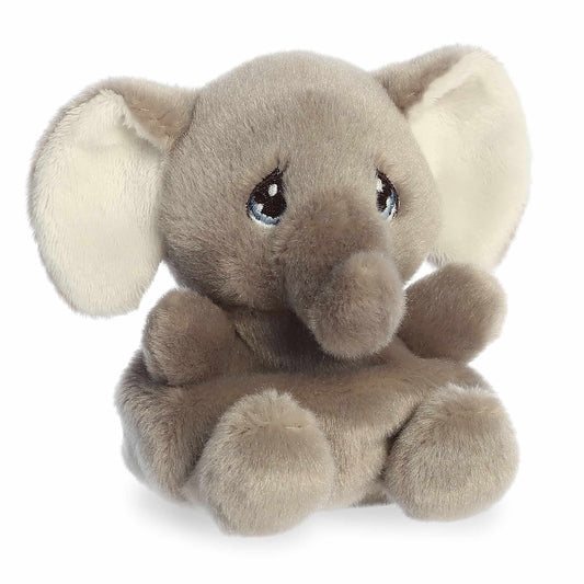 Angled view of Palm Pals Tuk Elephant 5-inch plush soft toy