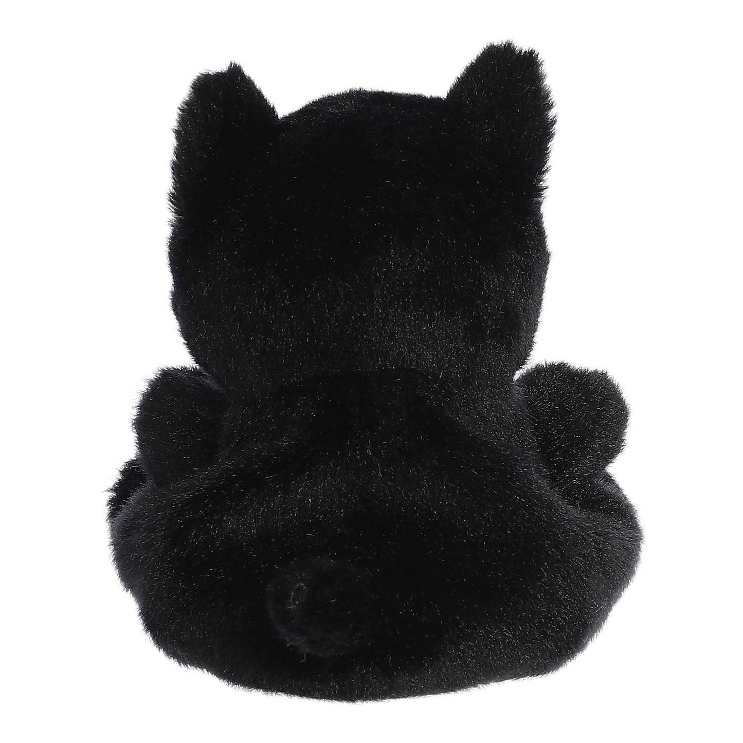 Palm Pals Twilight Black Cat 4.5-inch plush featuring sleek black fur, bright golden eyes, pink ear lining, and embroidered pink paw pads.