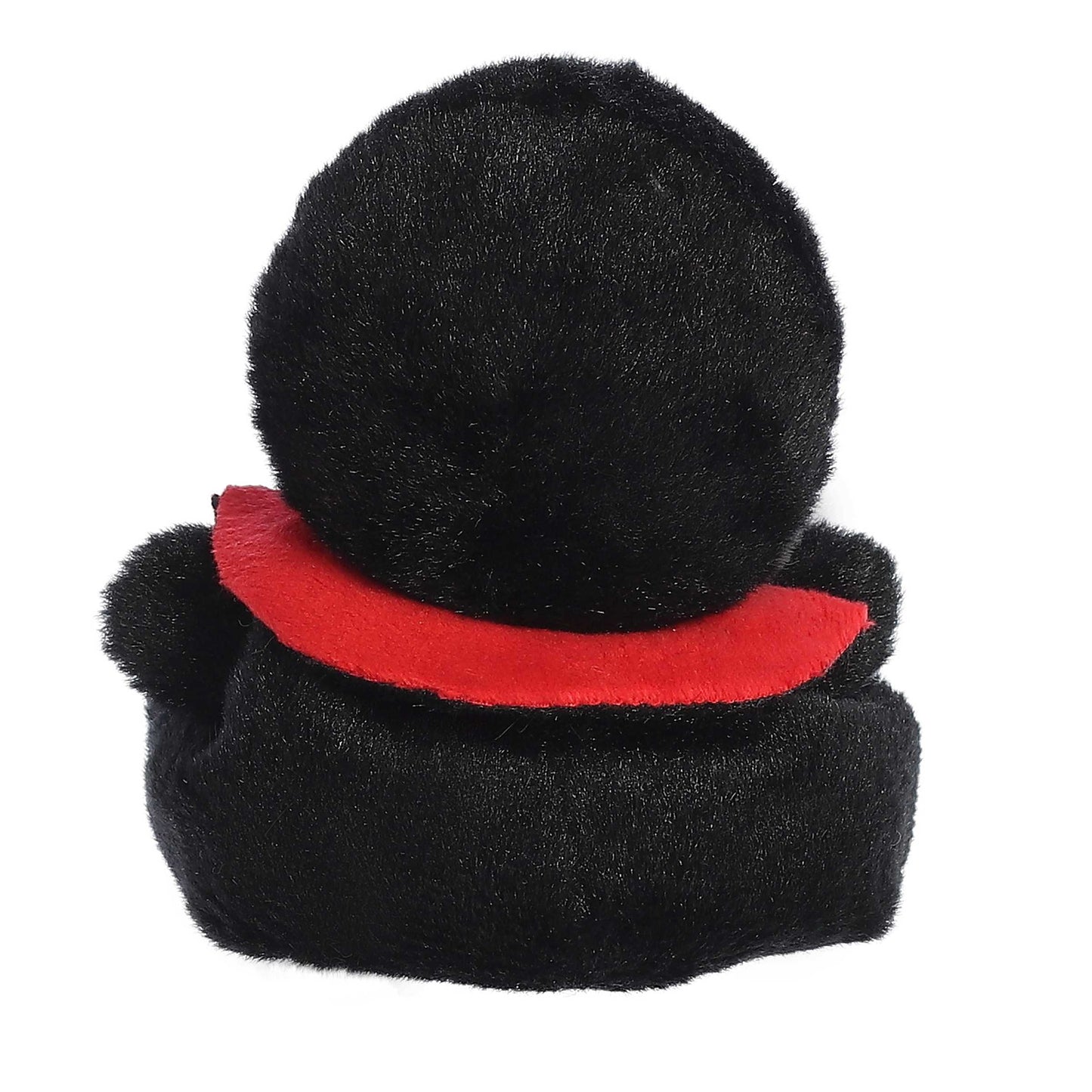 Palm Pals Viktor Vampire 5-inch plush featuring soft black and white fur, a red bow tie, red cape collar, and tiny embroidered fangs.