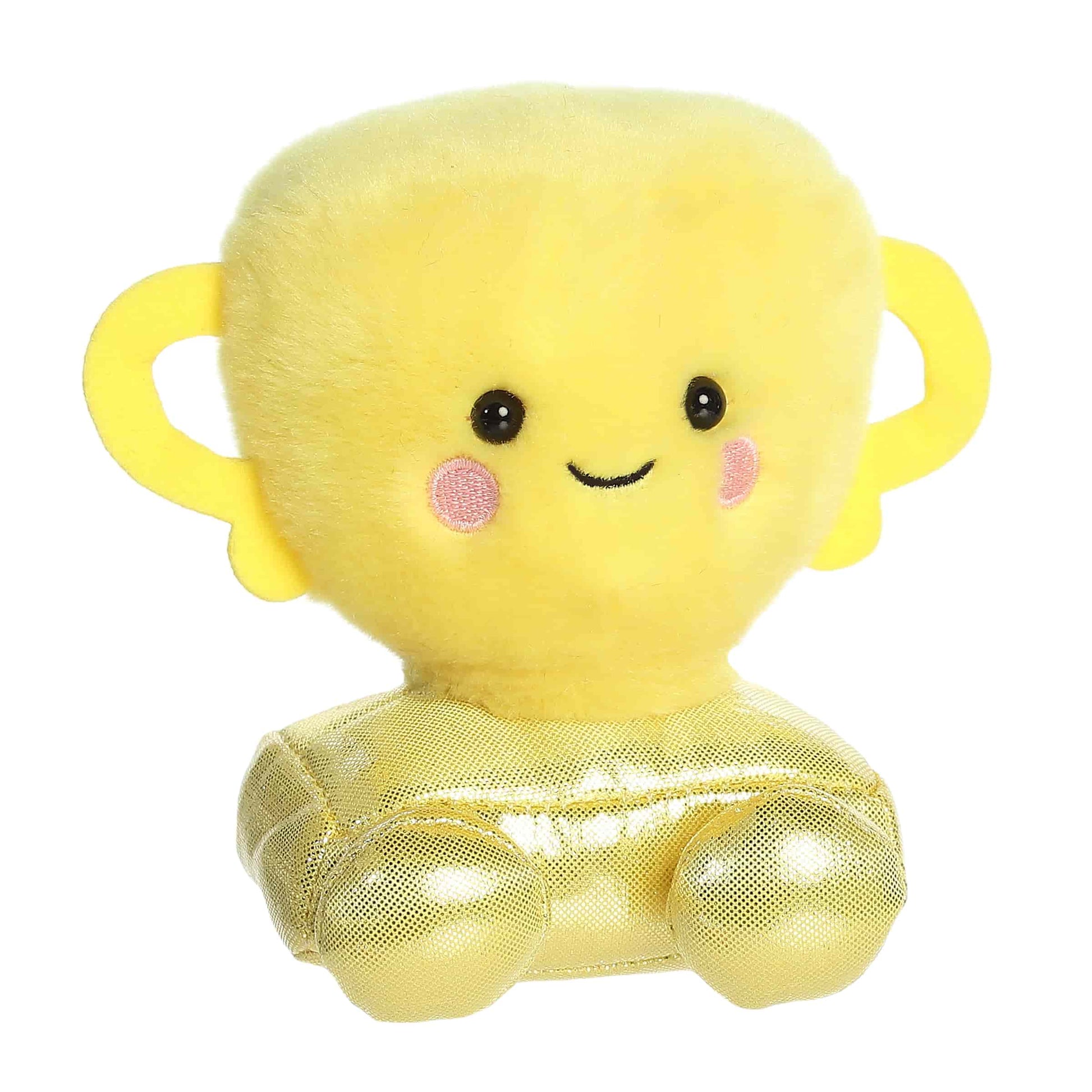 Angled view of Palm Pals Winner Trophy Plush