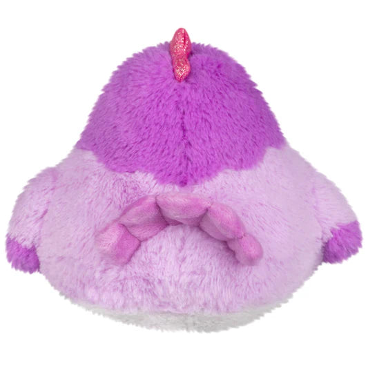 Back view of the Squishable Party Snacker Purple Hen 6-Inch Plush