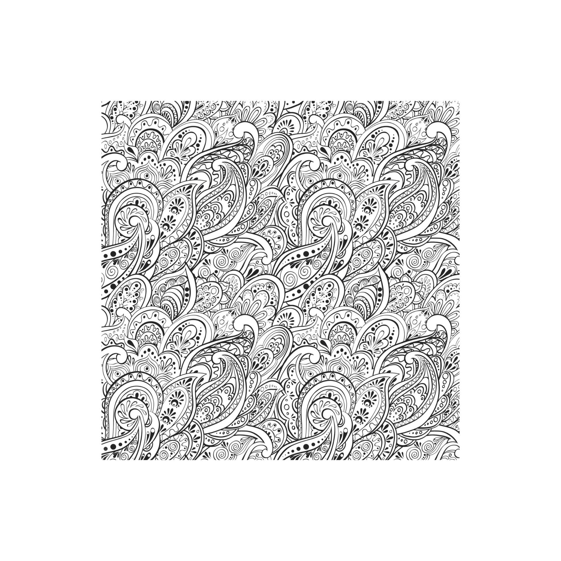 Peaceful Paisleys Artist's Coloring Book featuring a colorful intricate paisley cover design.