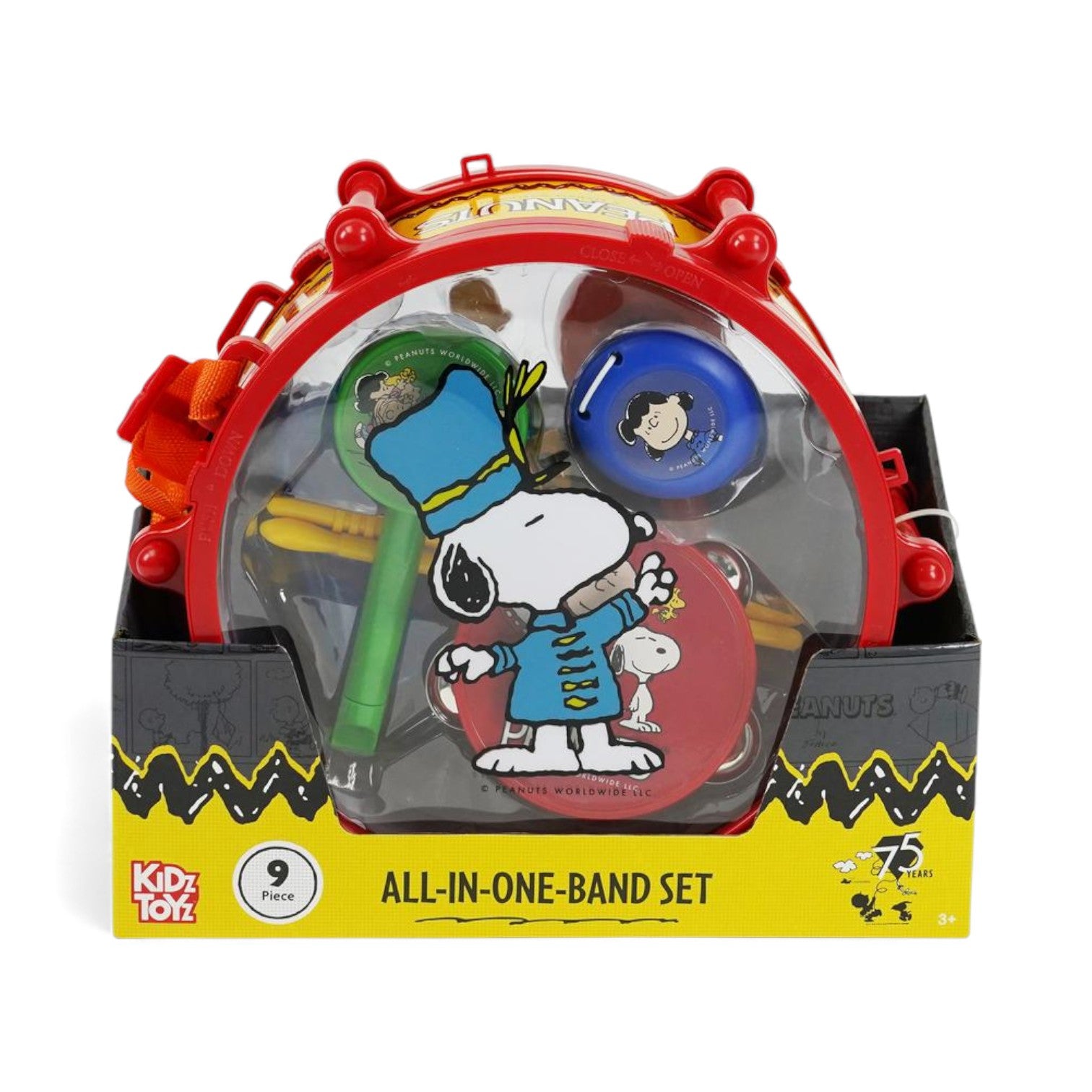 All-in-one band set packaging with Snoopy character on a white background