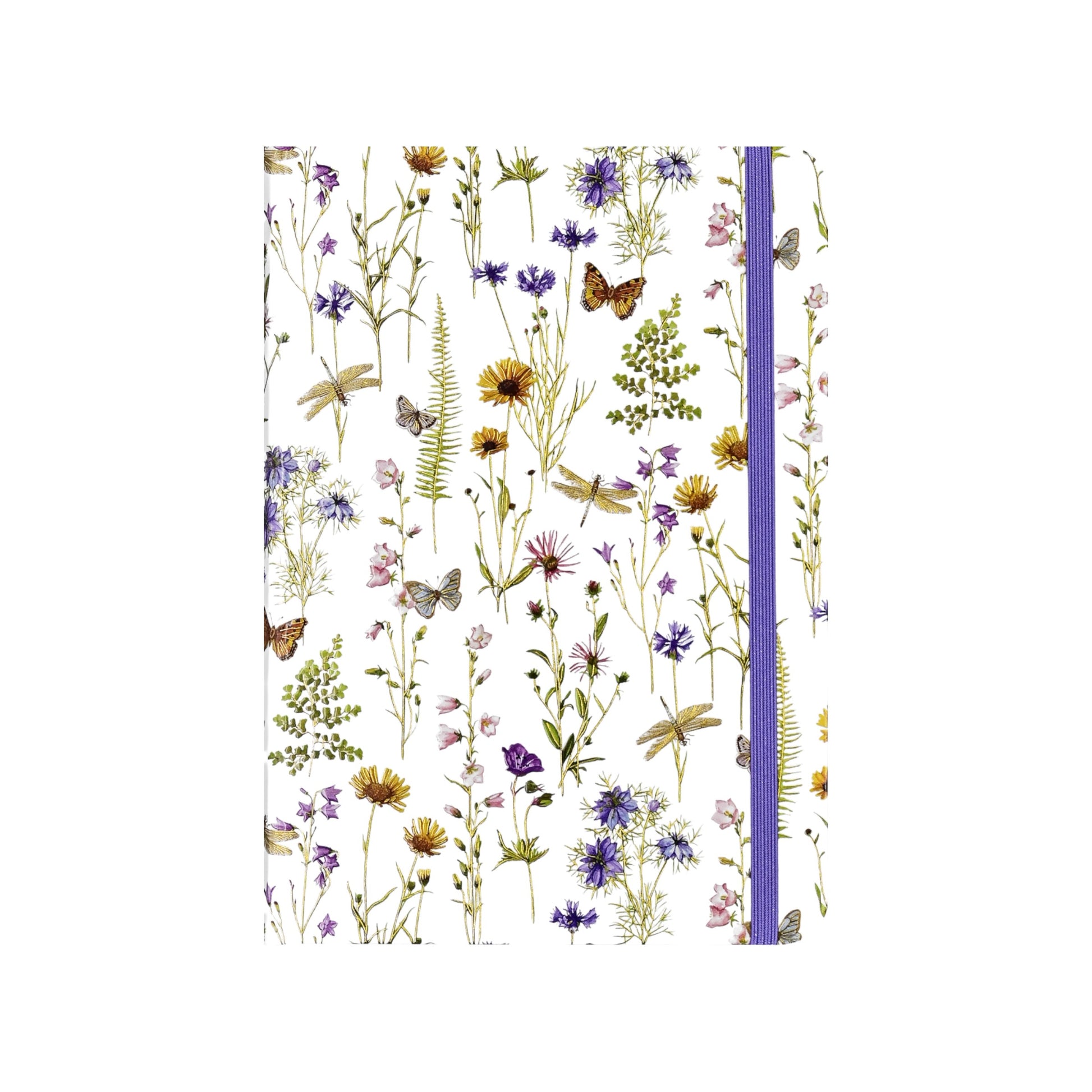 Peter Pauper Press 160-Page Wildflower Garden Journal, featuring a floral and butterfly hardcover with gold foil details and an elastic band