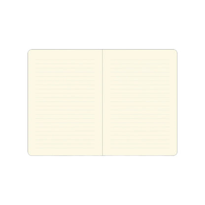 Blank cream-colored notebook pages on a white background