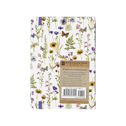 Notebook with wildflower design and Peter Pauper Press branding on a white background