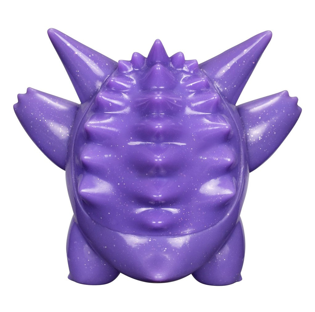Officially licensed Jazwares Pokémon 30th Anniversary 3-inch glitter purple Gengar battle figure.
