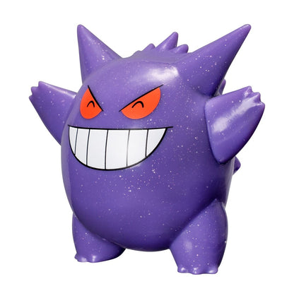 Officially licensed Jazwares Pokémon 30th Anniversary 3-inch glitter purple Gengar battle figure.
