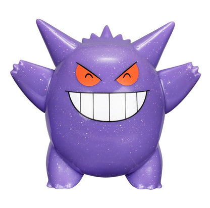 Officially licensed Jazwares Pokémon 30th Anniversary 3-inch glitter purple Gengar battle figure.