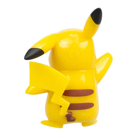 Officially licensed Jazwares Pokémon 30th Anniversary 3-inch glitter Pikachu battle figure winking.