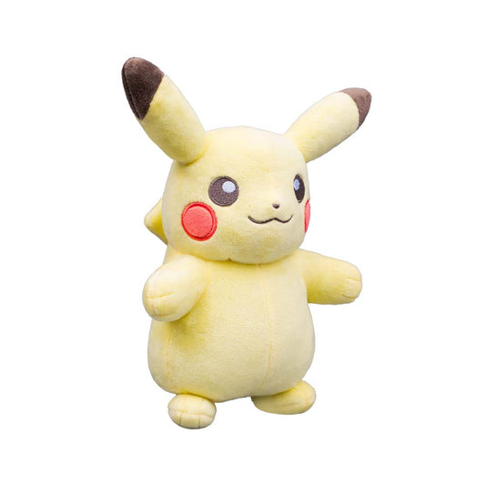 Officially licensed Jazwares Pokémon 30th Anniversary 8-inch pastel Pikachu plush sitting upright.