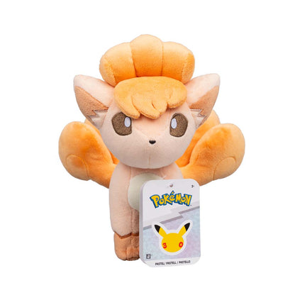 Officially licensed Jazwares Pokémon 30th Anniversary 8-inch pastel Vulpix plush.