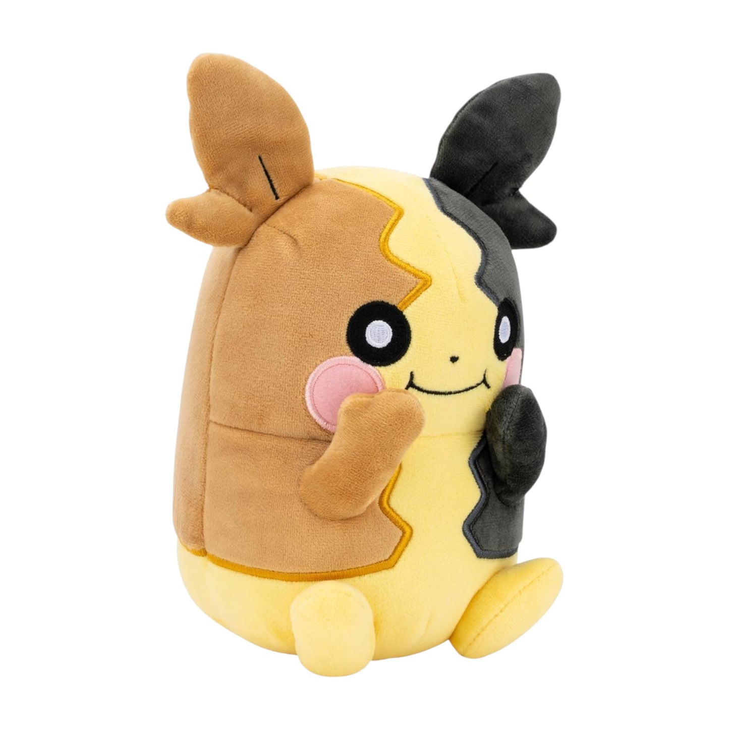 Plush toy of a character with a brown and black design on a white background