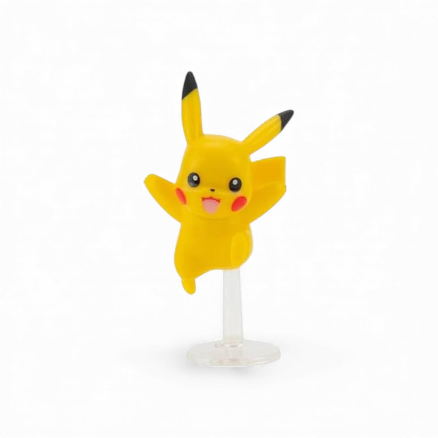 Yellow Pikachu figure on a white background