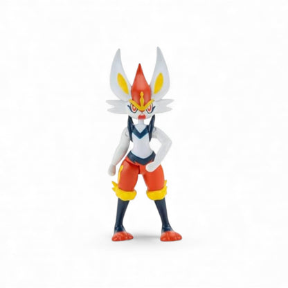 Toy figure with a white, red, and orange design on a white background