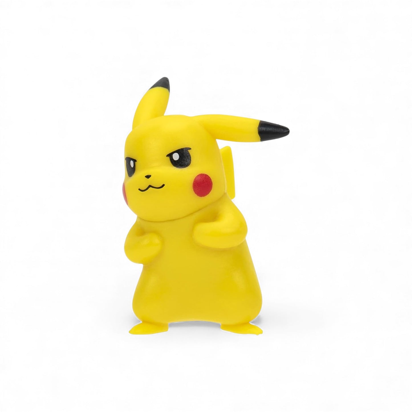 Yellow Pikachu figure on a white background