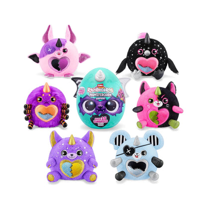 Set of  Rainbocorns Monstercorn Series 1, featuring a teal egg and 6 characters. 