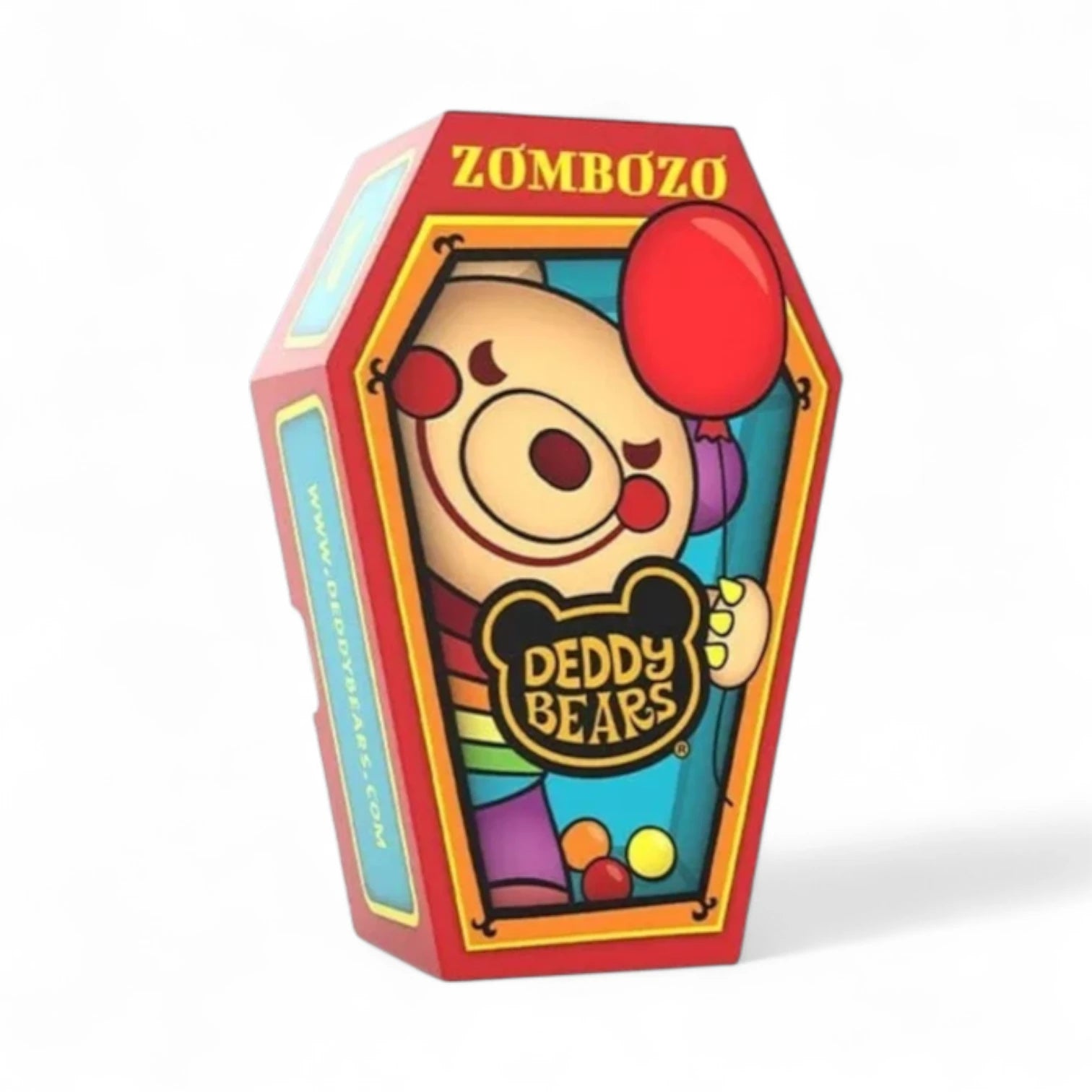 Colorful packaging of Deddy Bears Halloween Edition - Zombozo design on a white background