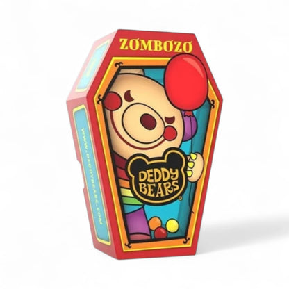 Colorful packaging of Deddy Bears Halloween Edition - Zombozo design on a white background