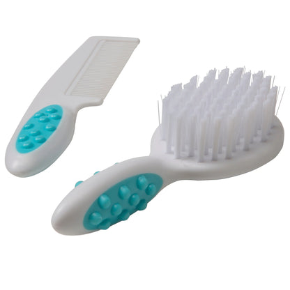 Safety 1st Soft Grip Brush and Comb Set - Arctic Blue