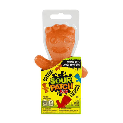 a translucent orange Sour Patch Kids Squishy Toy