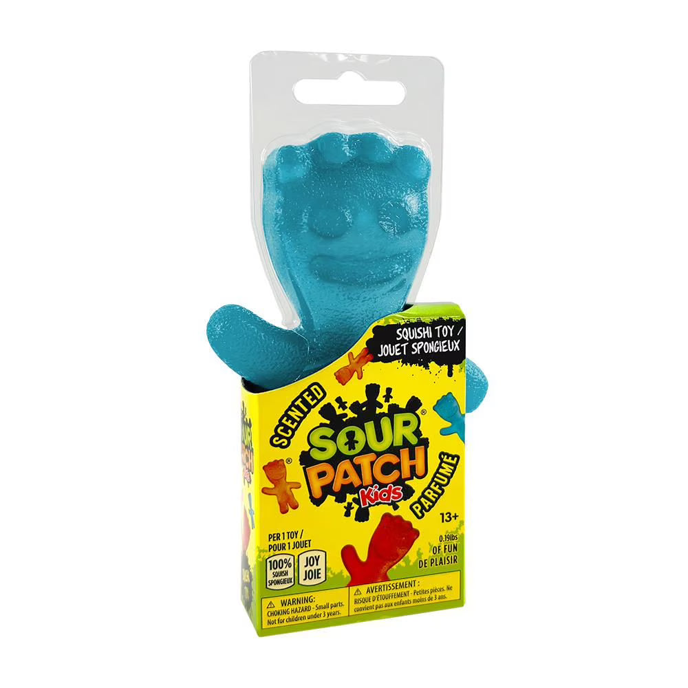 a translucent blue Sour Patch Kids Squishy Toy