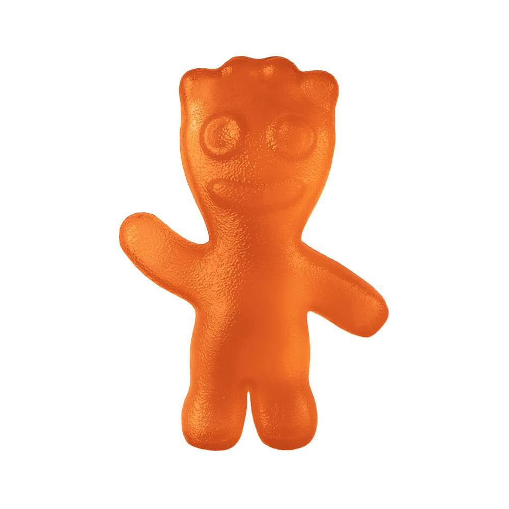 a translucent orange Sour Patch Kids Squishy Toy