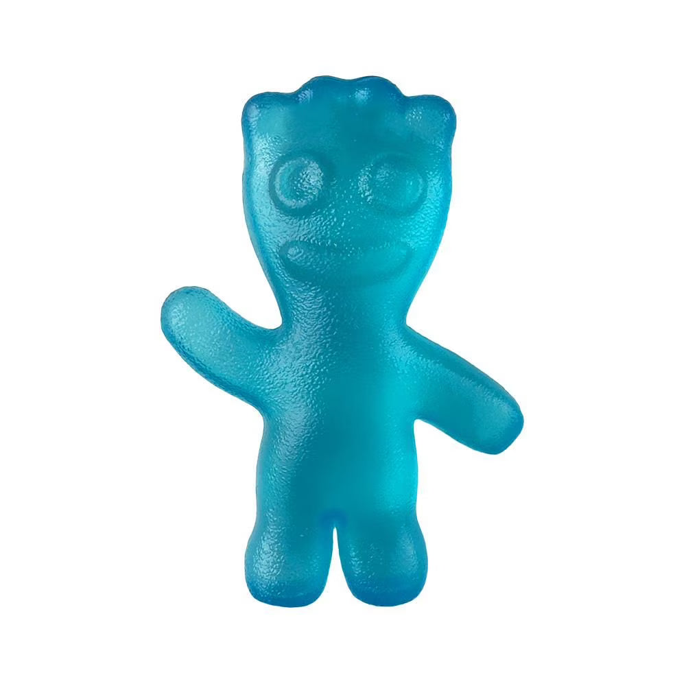 a translucent blue Sour Patch Kids Squishy Toy