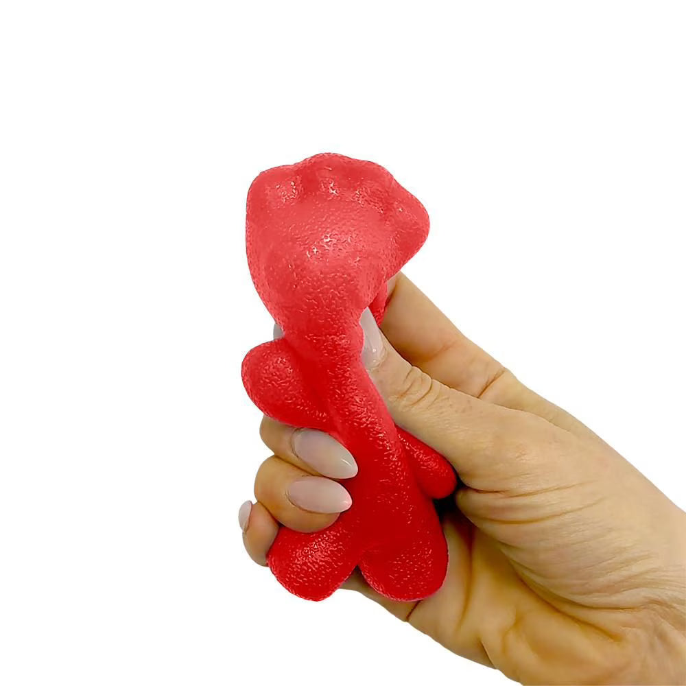 a translucent red Sour Patch Kids Squishy Toy