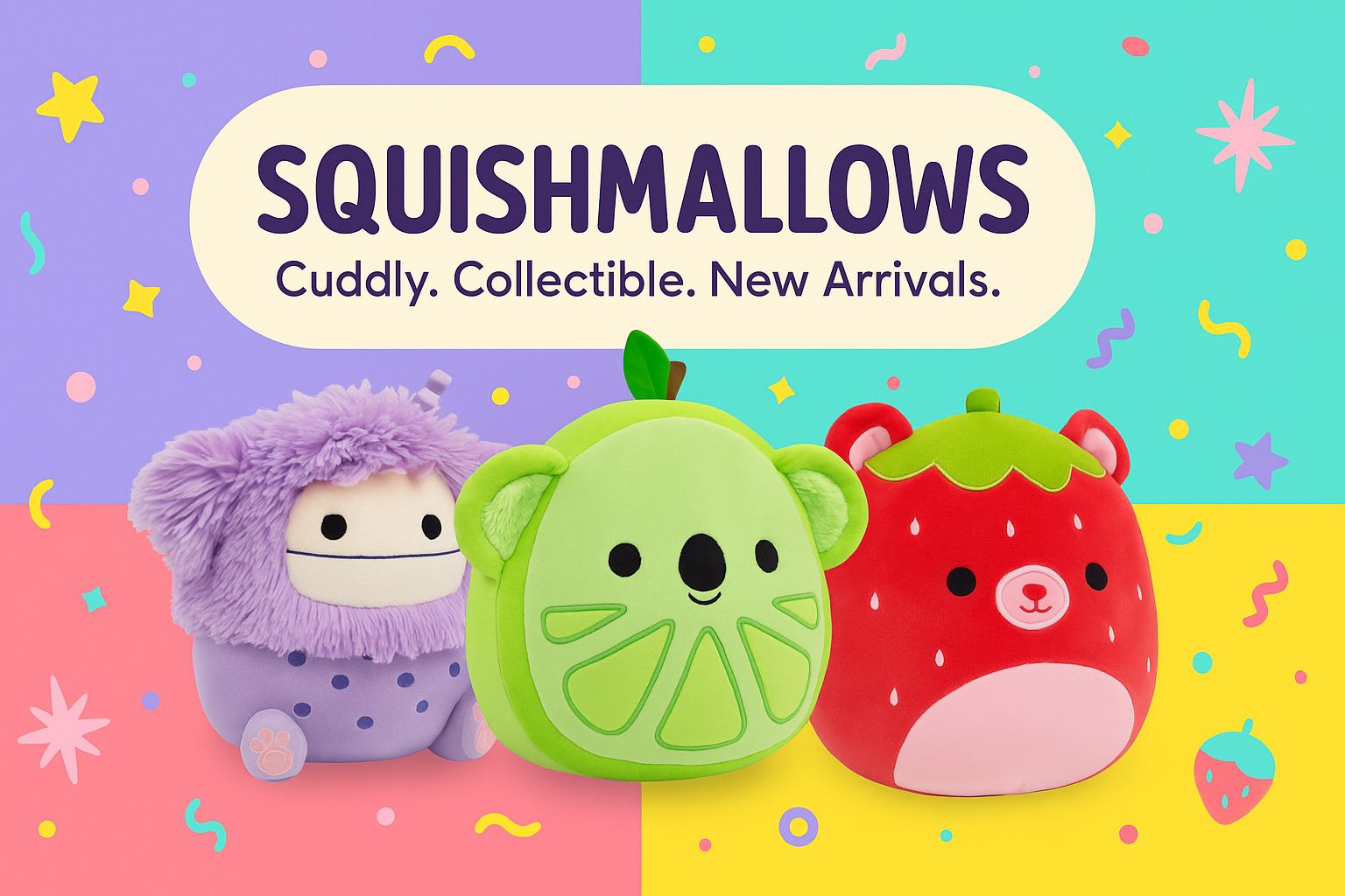 Squishmallows Canada at ReChild Bigfoot, Bear and Koala
