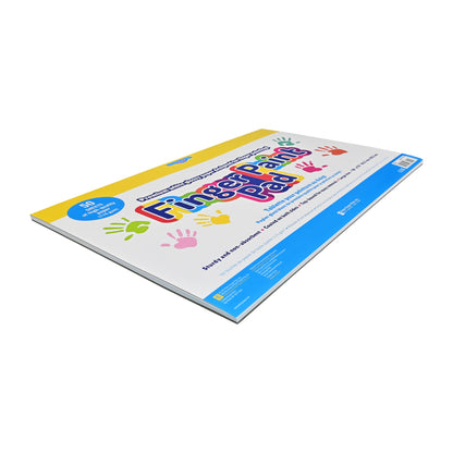 Studio Series 50-Sheet Junior Finger Paint Pad, featuring large, glossy, non-absorbent pages specifically designed for children's finger painting
