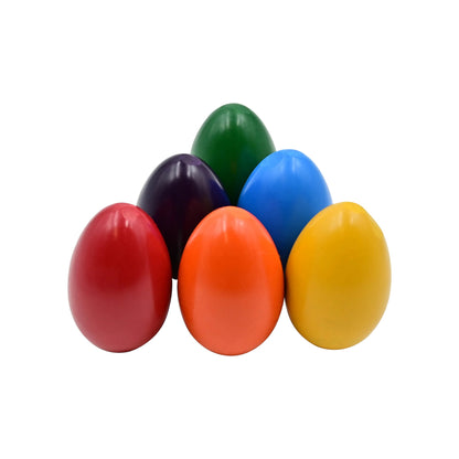 Studio Series 6-Piece Junior Beeswax Egg-Shaped Crayons, featuring six vibrant, easy-to-grasp toddler crayons in a display box