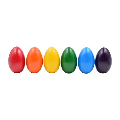 Studio Series 6-Piece Junior Beeswax Egg-Shaped Crayons, featuring six vibrant, easy-to-grasp toddler crayons in a display box