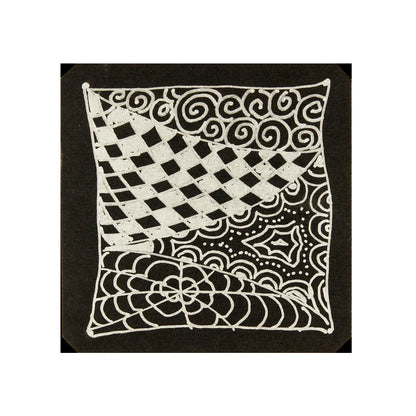 Studio Series Black Artist's Tile Set packaging showing 75 acid-free black card stock tiles for drawing and crafting.