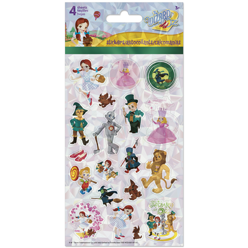 Pack of 'The Wizard of Oz' themed stickers with characters from the movie.