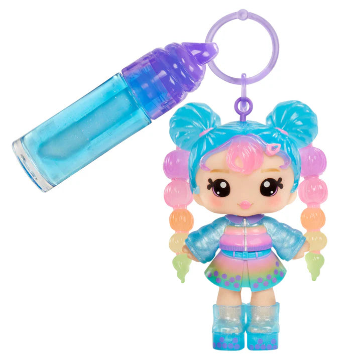 Colorful toy with a bottle and character on a white background