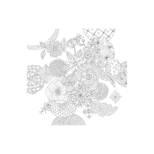 Zen Garden Artist's Coloring Book featuring a colorful cover design with butterflies, flowers, and a serene garden setting.