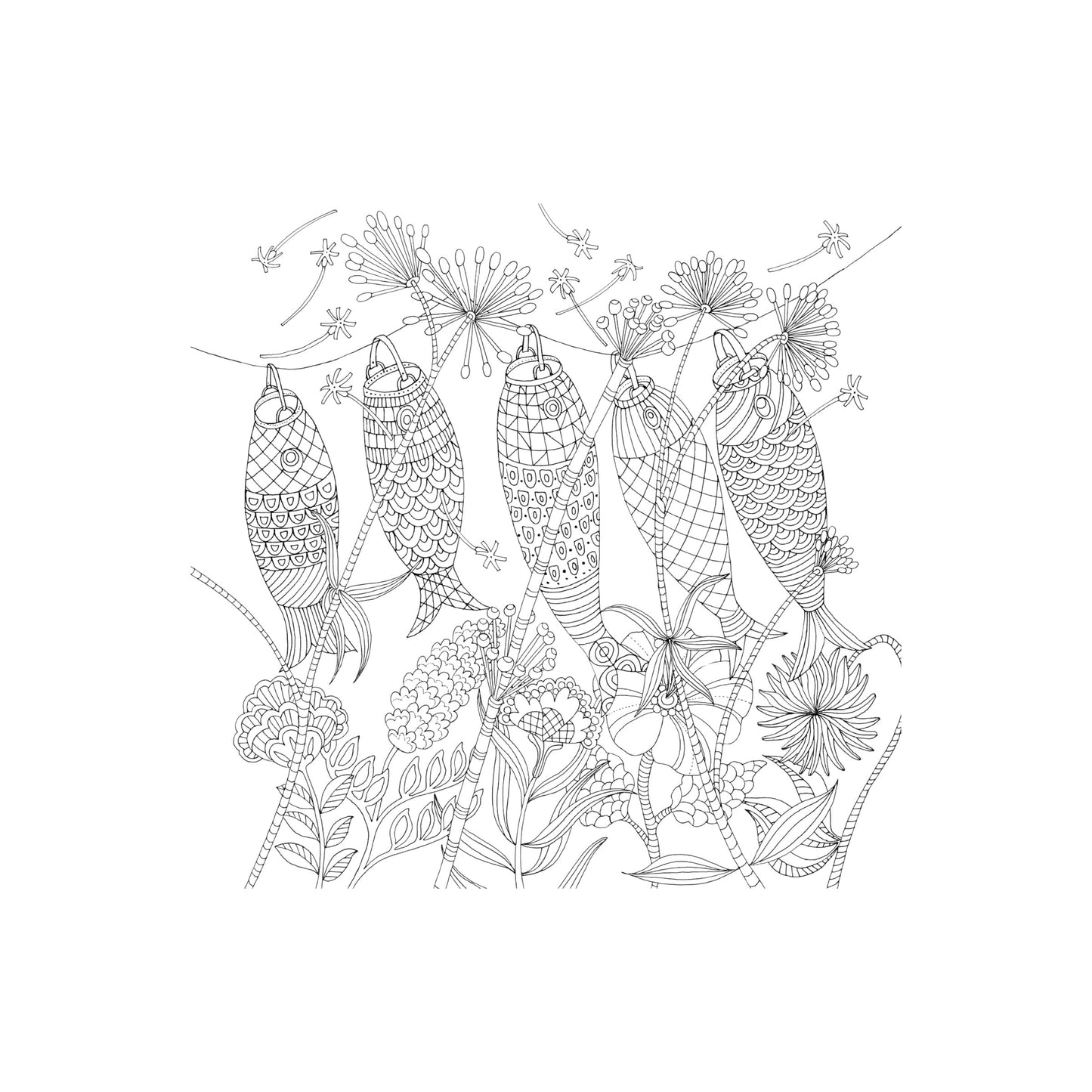 Zen Garden Artist's Coloring Book featuring a colorful cover design with butterflies, flowers, and a serene garden setting.