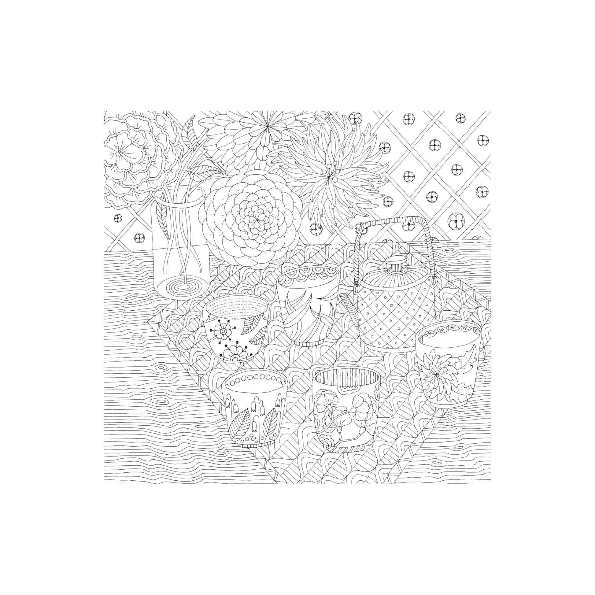 Zen Garden Artist's Coloring Book featuring a colorful cover design with butterflies, flowers, and a serene garden setting.